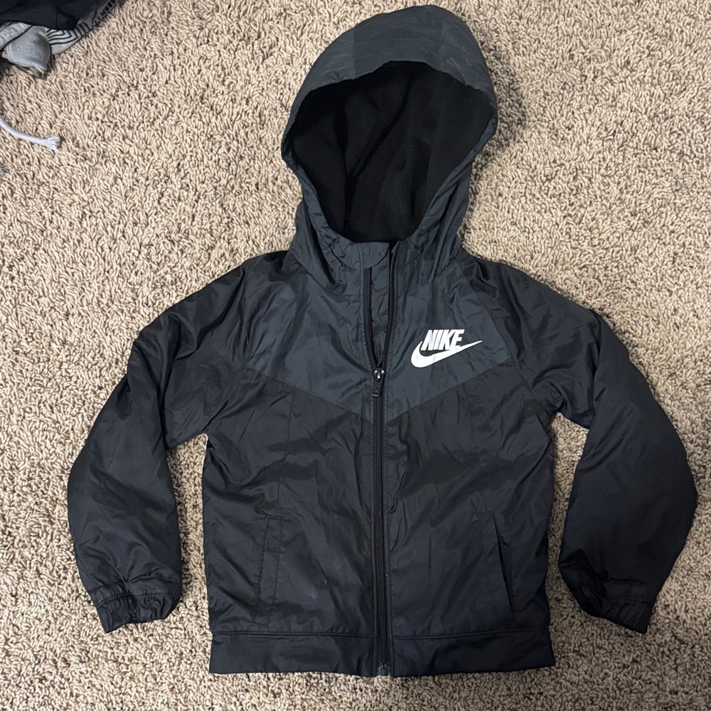 Nike Kids Black/Charcoal Fleece Lined Jacket